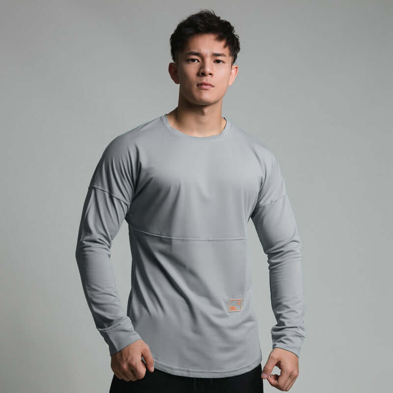 Men's Splice Solid Breathable Fitness Shirt