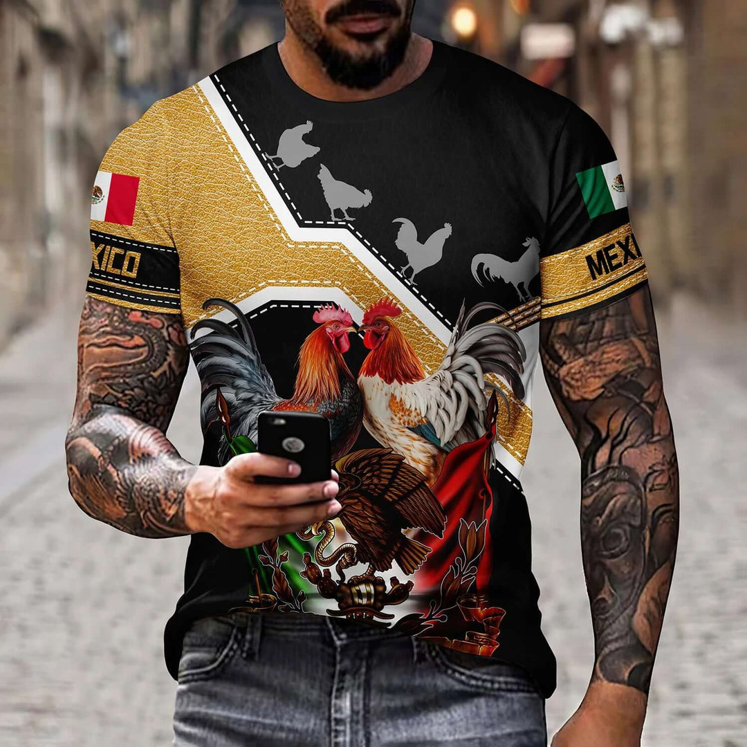 Eagle And Snake T-shirt Loose Round Neck Men's Short Sleeve T-shirt