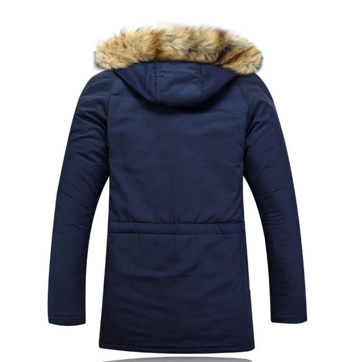 Autumn and winter thick padded jacket men's slim hooded padded jacket