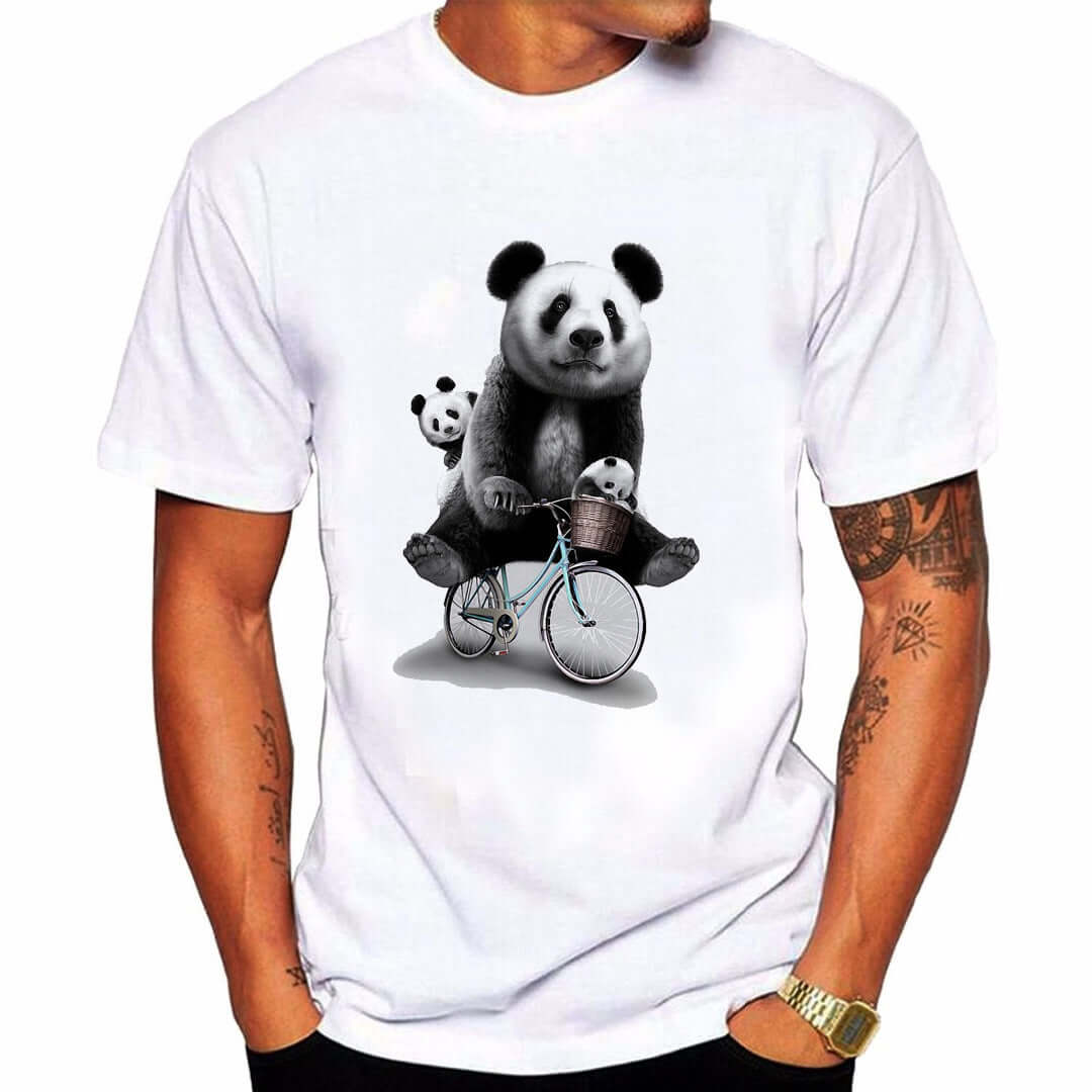 Hot sale panda short sleeve printed T-shirt