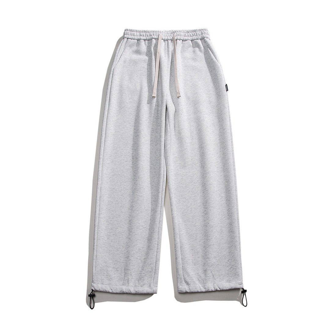 Drawstring Ankle-tied Loose Straight Sweatpants