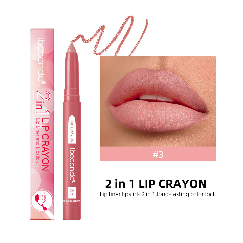 Two-in-one Lip Liner Long Lasting Waterproof Matte