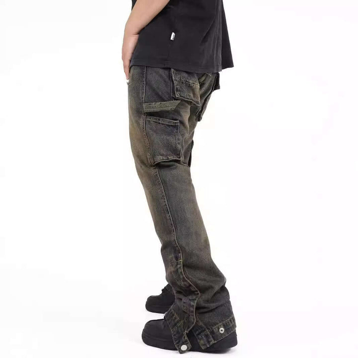 Street Scrape Straight High Street Casual Jeans Men