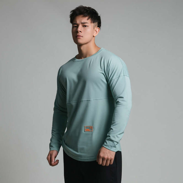 Men's Splice Solid Breathable Fitness Shirt