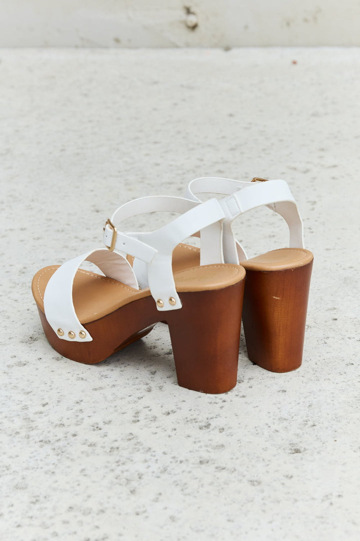 Brown platform sandals